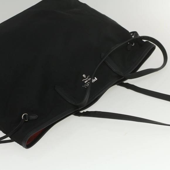 PRADA Tote Bag Nylon Black Auth ac2373 - Picture 6 of 16